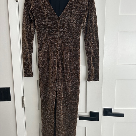 Rachel Zoe metallic dress black/gold. Size 6 - Picture 3 of 7